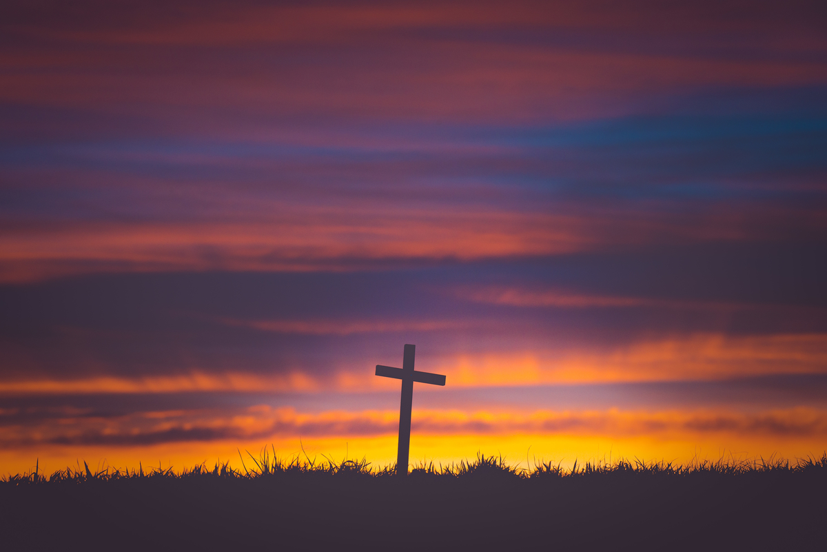 The cross at sunrise.